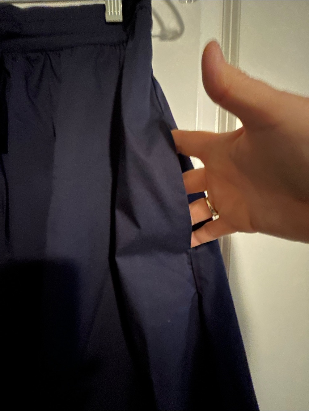 Joie Navy A-Line Midi Skirt - Picture 4 of 5